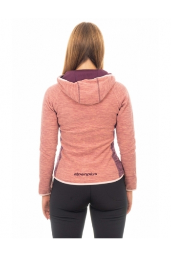 Pile donna con cappuccio_trekking e outdoor [540d91fa]