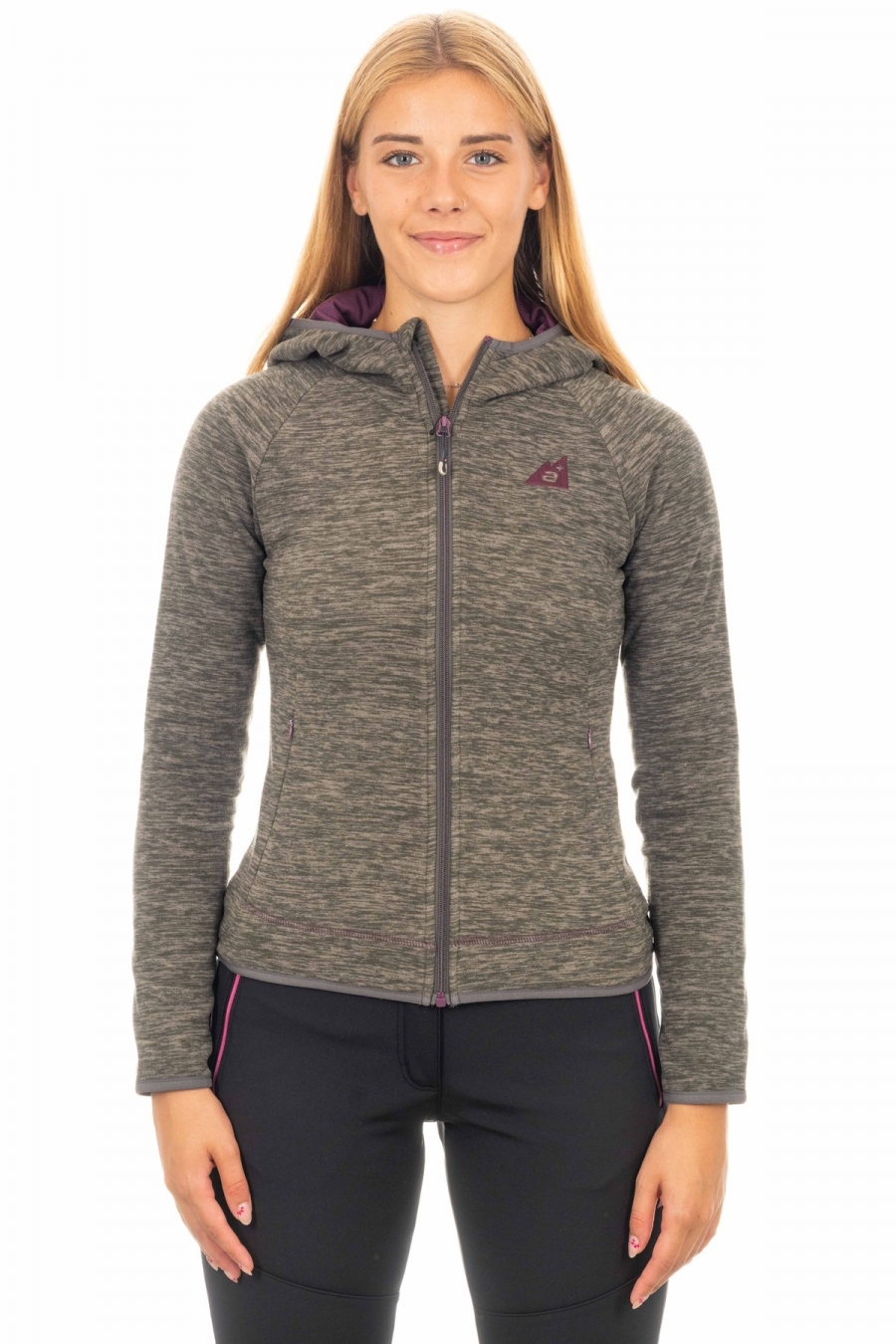 Pile donna con cappuccio_trekking e outdoor [84f7dc86]