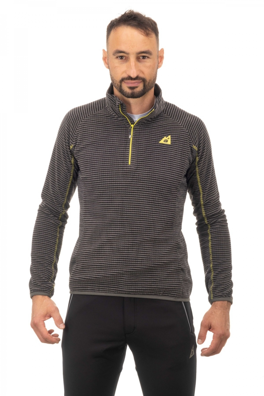 Pile midlayer uomo termica traspirante e stretch- trekking running outdoor [96d1df3f]