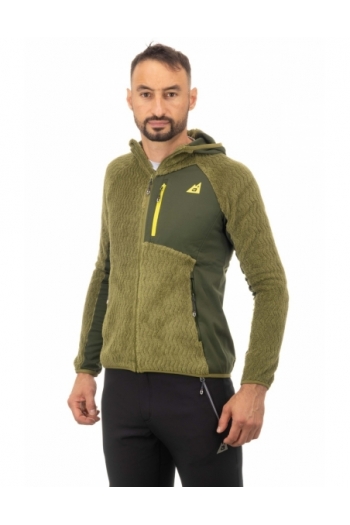 Pile uomo stretch termico con cappuccio [b1589839]