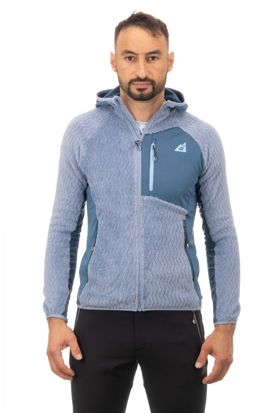 Pile uomo stretch termico con cappuccio [7fe319fe]