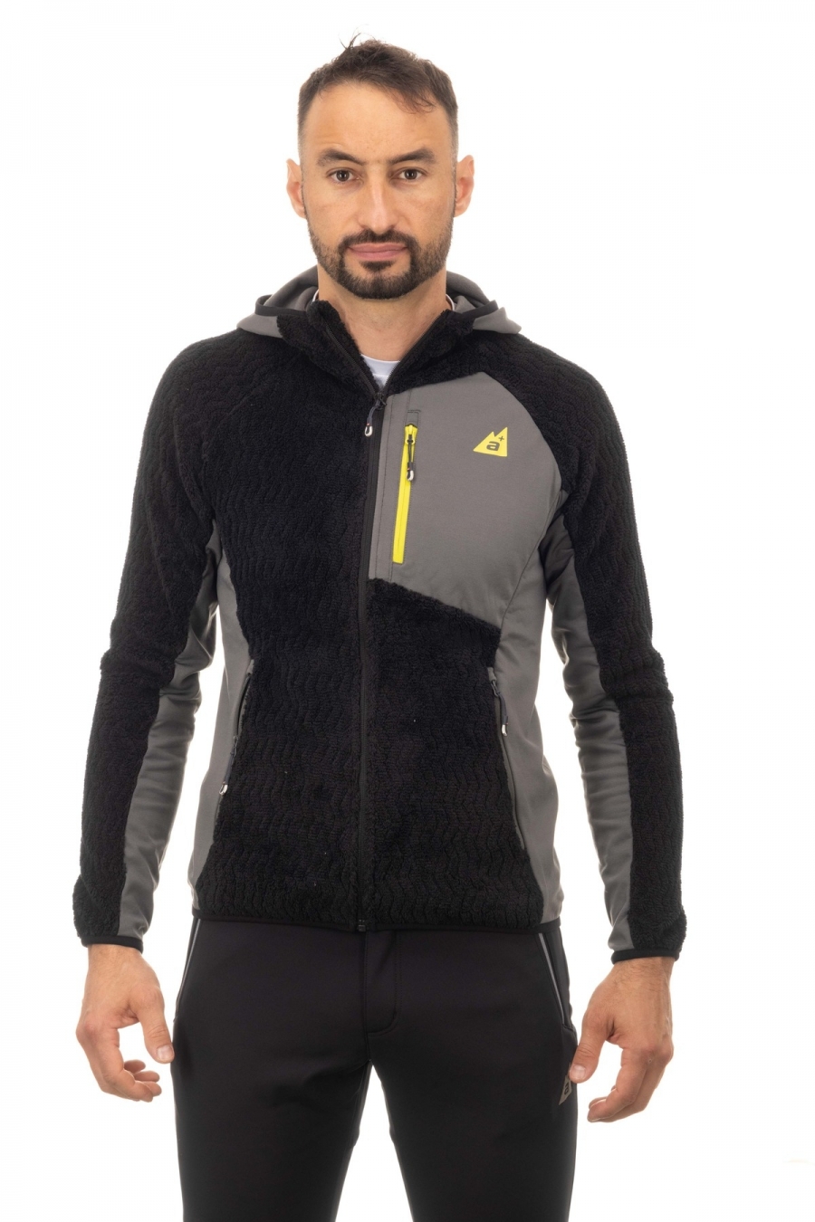 Pile uomo stretch termico con cappuccio [187ed277]