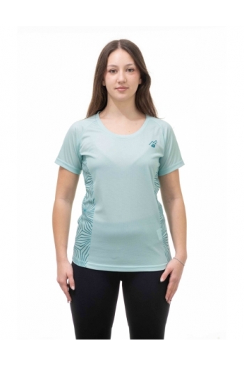 T-Shirt Donna Stampa Fiore Traspirante - Trekking, Outdoor e Running [ebc491bb]
