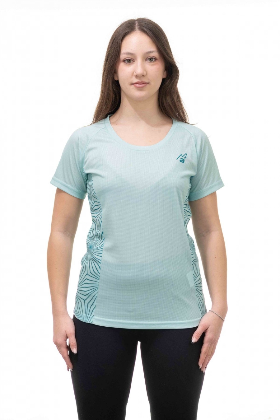T-Shirt Donna Stampa Fiore Traspirante - Trekking, Outdoor e Running [ebc491bb]