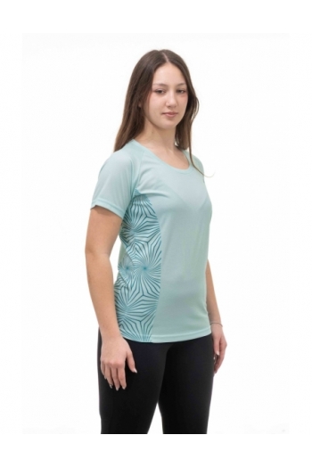 T-Shirt Donna Stampa Fiore Traspirante - Trekking, Outdoor e Running [85ff13b2]