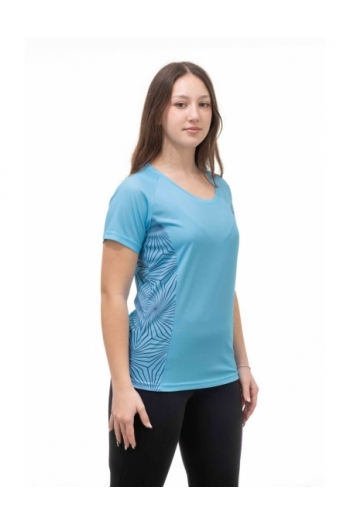 T-Shirt Donna Stampa Fiore Traspirante - Trekking, Outdoor e Running [cc61bf1d]