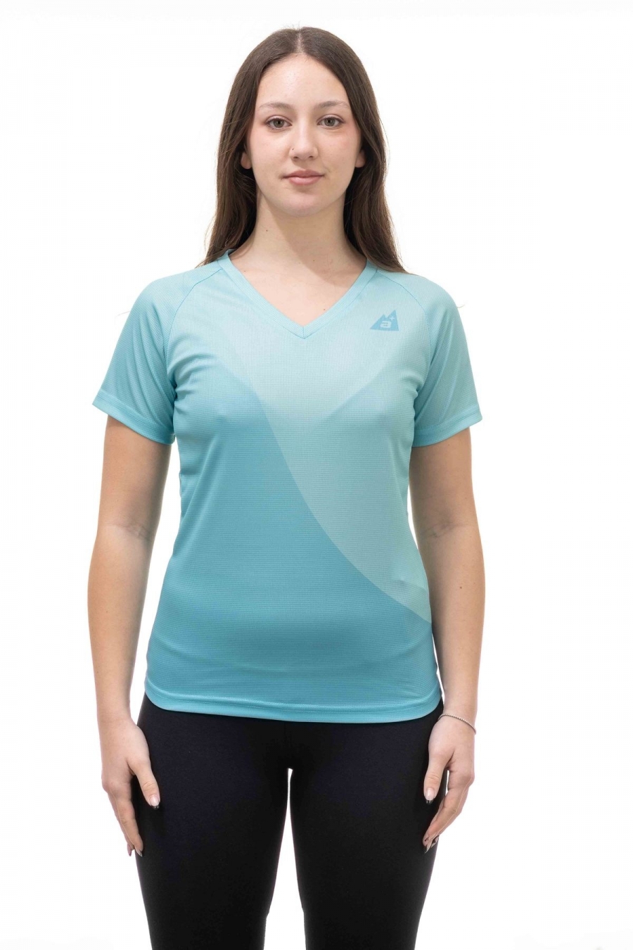 T-Shirt Donna Bicolor Traspirante Trekking, Outdoor e Running [c22e8355]