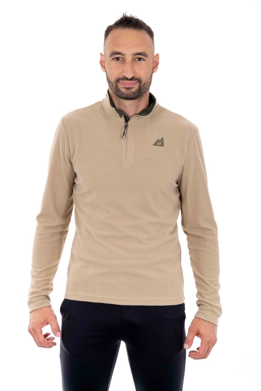 Pile ristop uomo stretch con cerniera [9e97dd18]